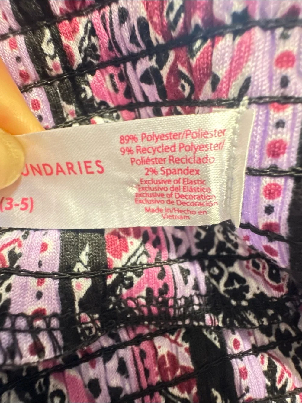 No Boundaries Pink and Black Geometric Ruffle Hem Shorts size small